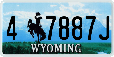 WY license plate 47887J
