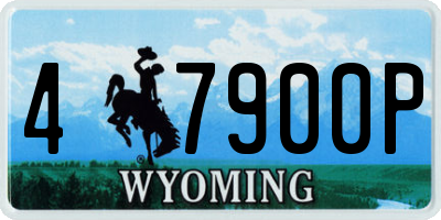 WY license plate 47900P