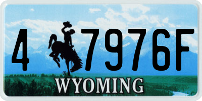 WY license plate 47976F