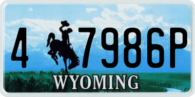 WY license plate 47986P
