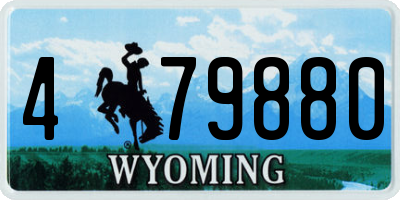 WY license plate 479880