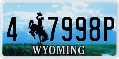 WY license plate 47998P