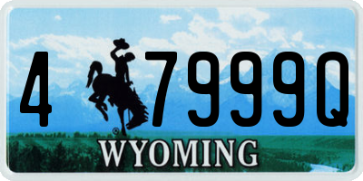 WY license plate 47999Q