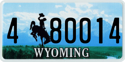 WY license plate 480014