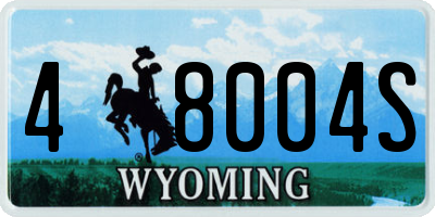 WY license plate 48004S