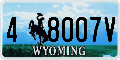 WY license plate 48007V