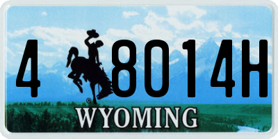 WY license plate 48014H
