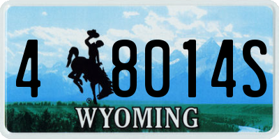 WY license plate 48014S