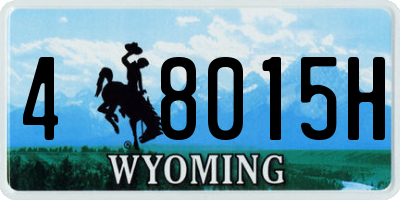 WY license plate 48015H