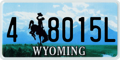 WY license plate 48015L