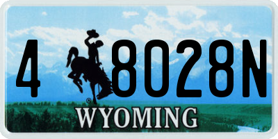 WY license plate 48028N