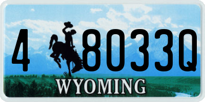 WY license plate 48033Q