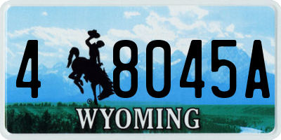 WY license plate 48045A