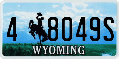 WY license plate 48049S