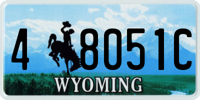WY license plate 48051C