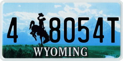WY license plate 48054T