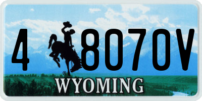 WY license plate 48070V