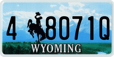 WY license plate 48071Q