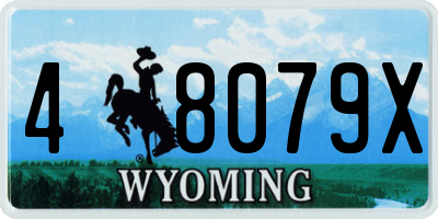 WY license plate 48079X