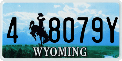 WY license plate 48079Y