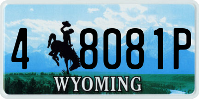 WY license plate 48081P