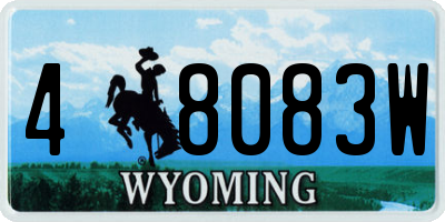 WY license plate 48083W