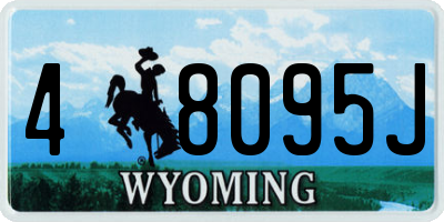 WY license plate 48095J
