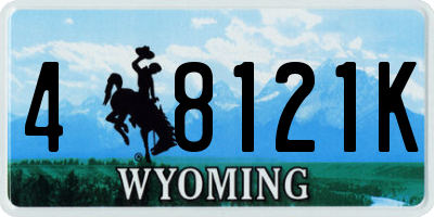 WY license plate 48121K