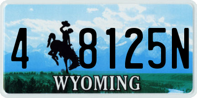 WY license plate 48125N