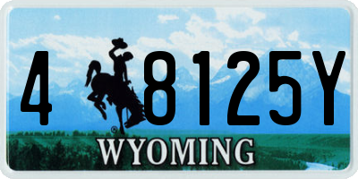 WY license plate 48125Y