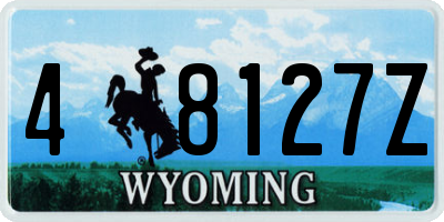 WY license plate 48127Z