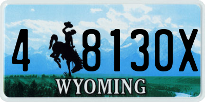 WY license plate 48130X