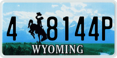WY license plate 48144P