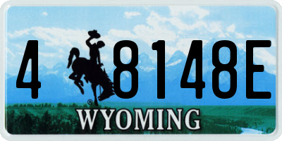 WY license plate 48148E