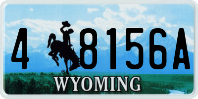 WY license plate 48156A