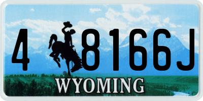 WY license plate 48166J