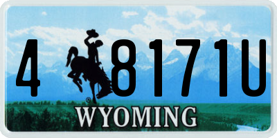WY license plate 48171U