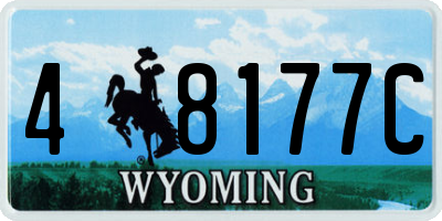 WY license plate 48177C