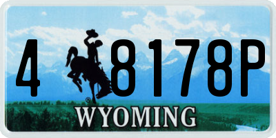 WY license plate 48178P