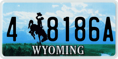 WY license plate 48186A