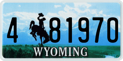WY license plate 48197O