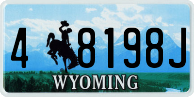 WY license plate 48198J