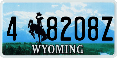 WY license plate 48208Z