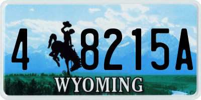 WY license plate 48215A
