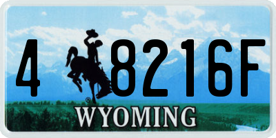 WY license plate 48216F