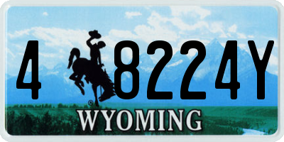 WY license plate 48224Y