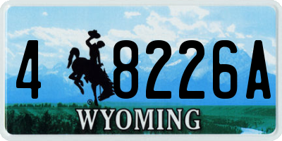 WY license plate 48226A
