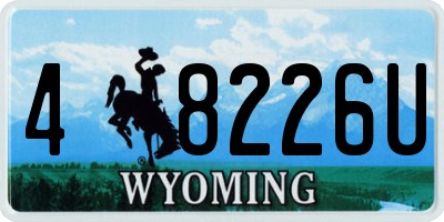 WY license plate 48226U