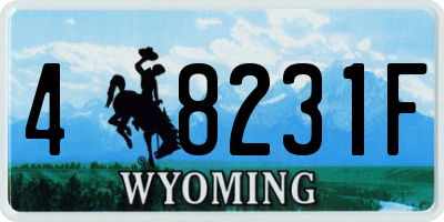 WY license plate 48231F