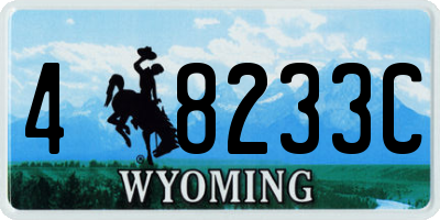 WY license plate 48233C
